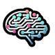 Elektra company logo with a brain circuit